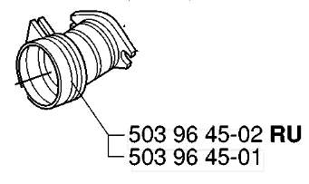 Патрубок (колено) карбюратора HUSQVARNA 5039645-02 для бензопил 365/372
