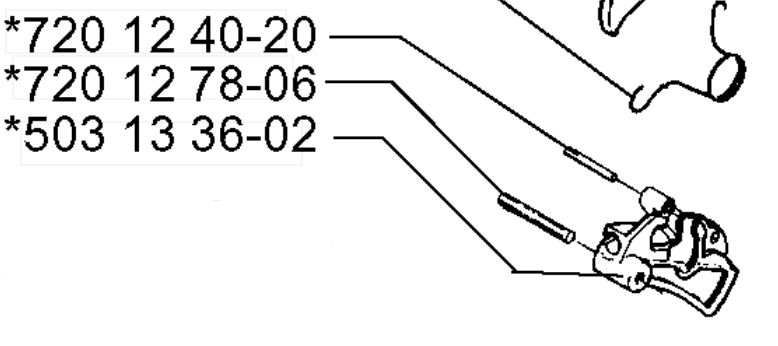 Курок газа HUSQVARNA 5031336-02 для бензореза K1250