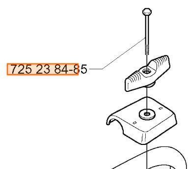 Винт крепления руля центральный Husqvarna 7252384-85 для 343R/545F