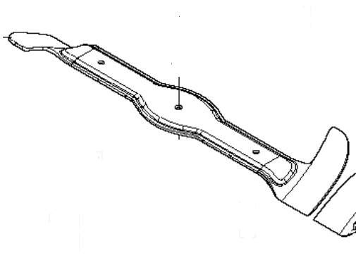 Нож HUSQVARNA 5888243-10, левый, для деки Combi 112 (трактор RC318)