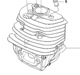 Поршневая группа Husqvarna 5753558-06 для 555