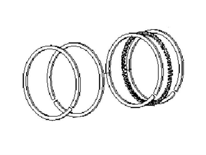 Кольцо поршневое (к-т) Husqvarna 5880152-01 для TF338