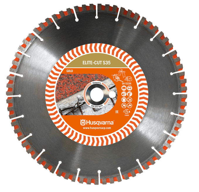 Диск алмазный Husqvarna ELITE-CUT S35 450х25.4мм железобетон  (5798206-50)